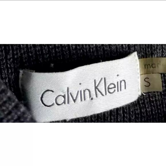 Calvin Klein Short Sleeve Cowl Neck Dark Gray Sweater Dress Women’s Size Small - Picture 4 of 12